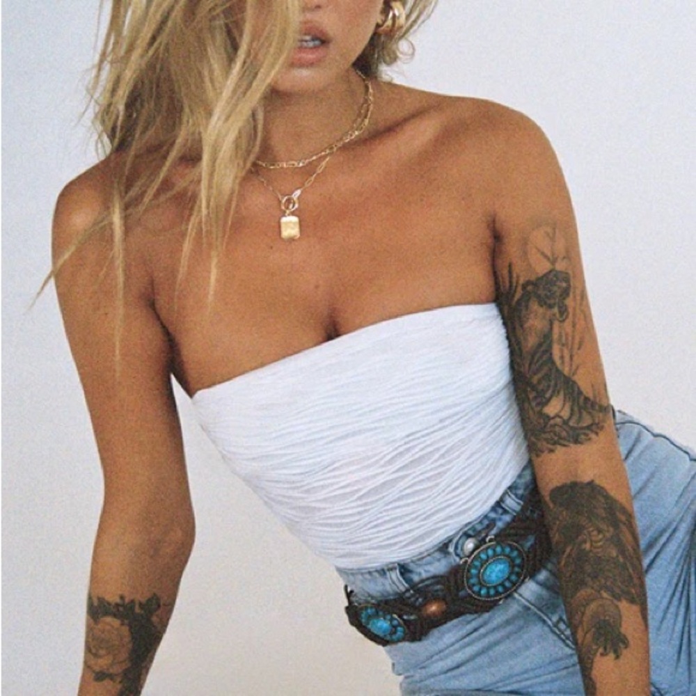 Princess Polly White Strapless bodysuit